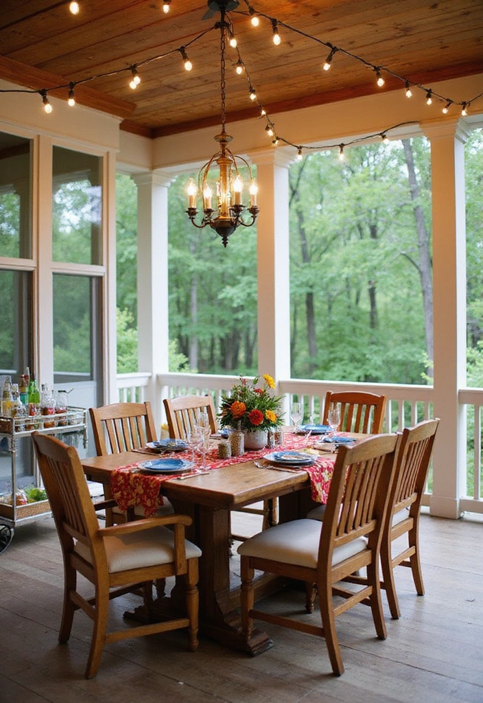 24 Screened In Porch Decorating Ideas - 4. Outdoor Dining Area