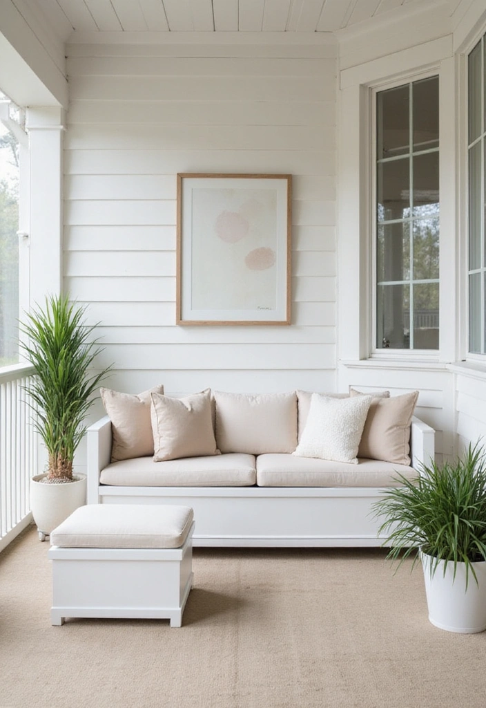 24 Screened In Porch Decorating Ideas - 7. Minimalist Design