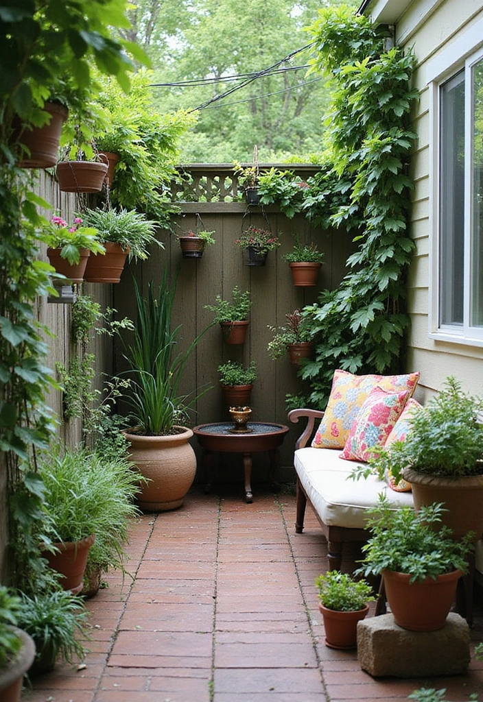 24 Small Patio Ideas for Cozy Outdoor Living - 1. Lush Green Oasis