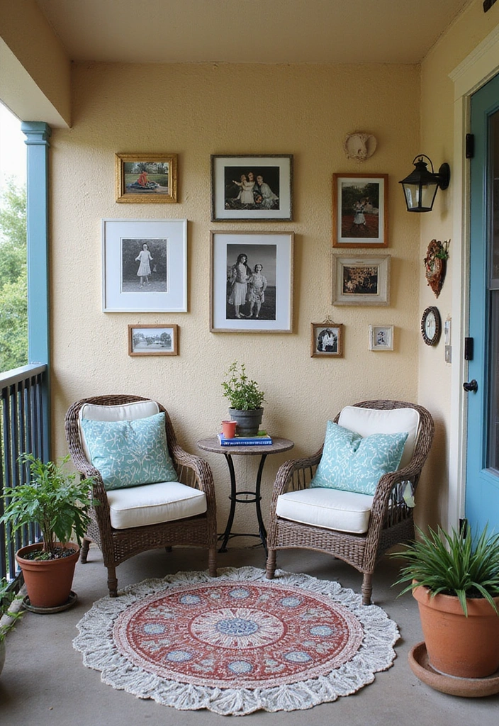 24 Small Patio Ideas for Cozy Outdoor Living - 14. Personal Touch with Decor
