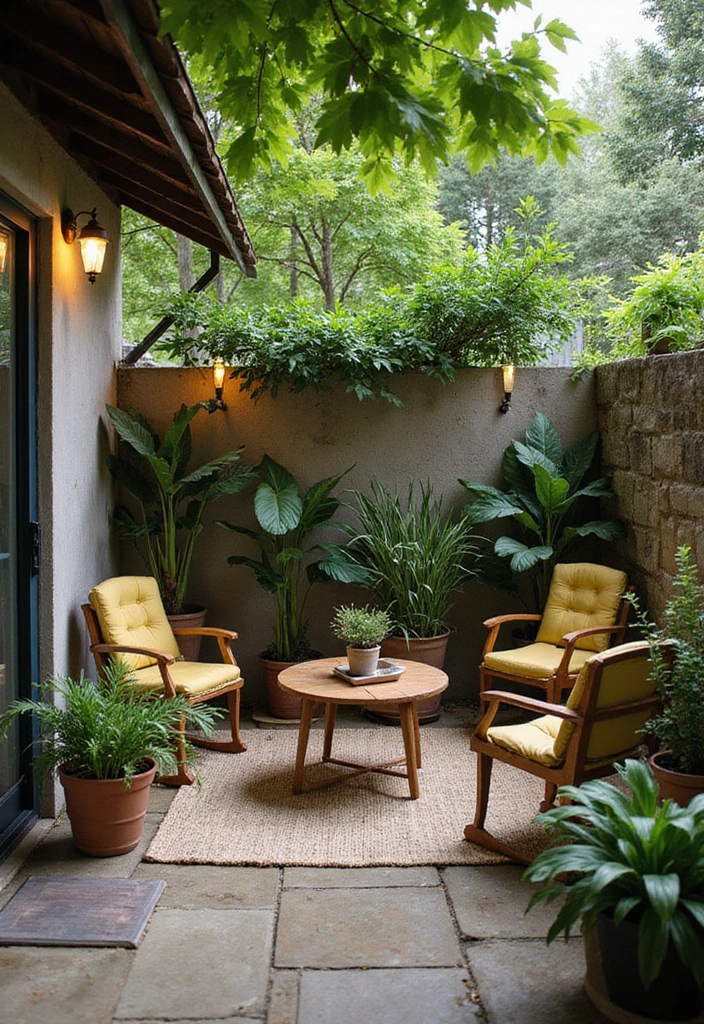 24 Small Patio Ideas for Cozy Outdoor Living - 15. Eco-Friendly Decor