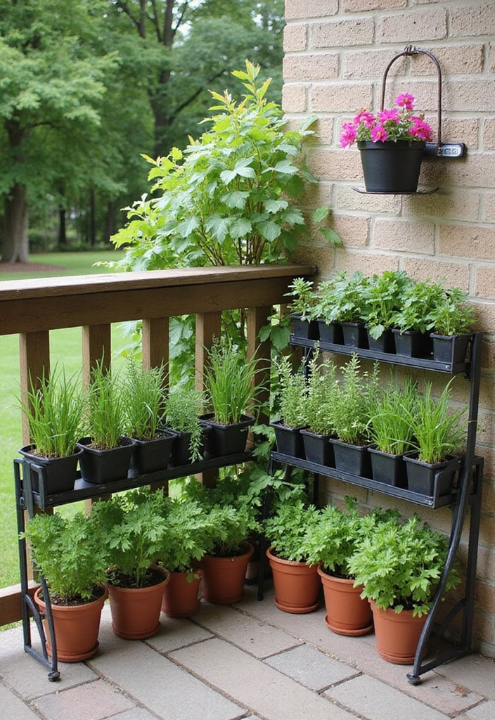 24 Small Patio Ideas for Cozy Outdoor Living - 20. Herb Garden Corner
