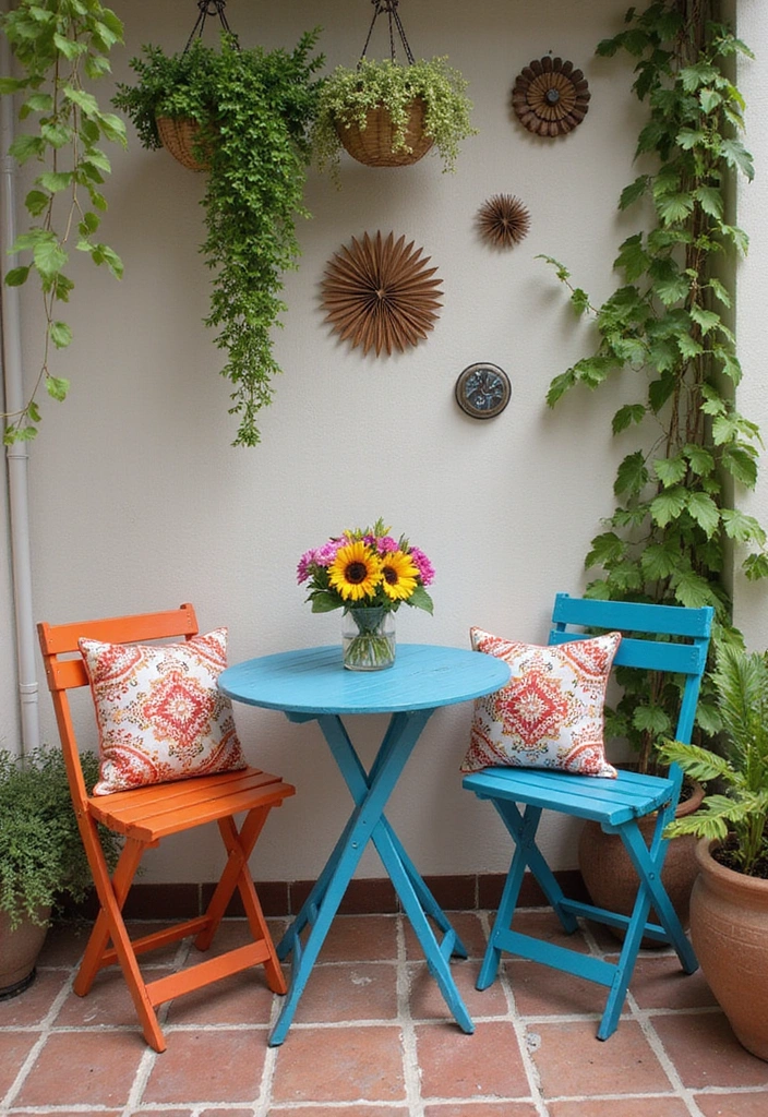 24 Small Patio Ideas for Cozy Outdoor Living - 3. Charming Bistro Set