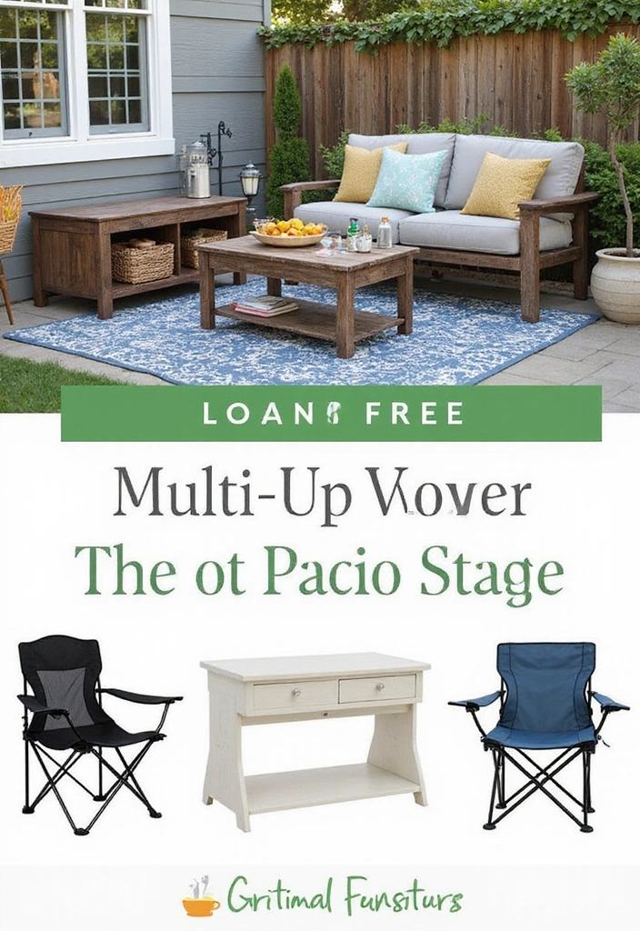24 Small Patio Ideas for Cozy Outdoor Living - 4. Multi-Functional Furniture