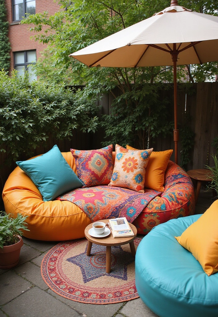 24 Small Patio Ideas for Cozy Outdoor Living - 7. Cozy Nook with Cushions