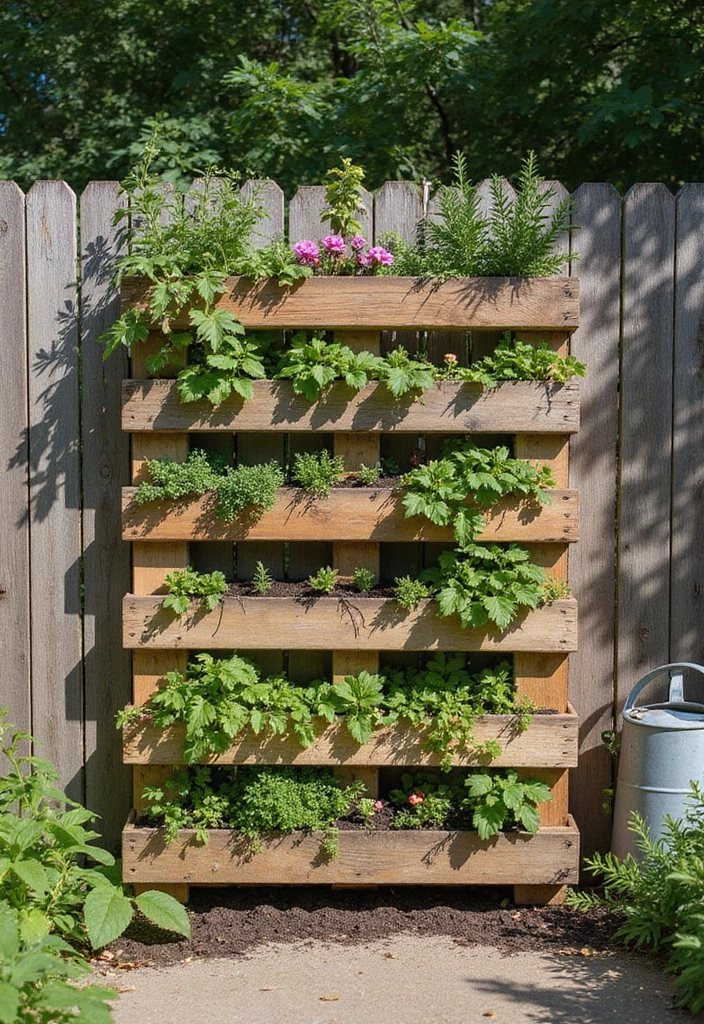 25 DIY Garden Ideas to Elevate Your Outdoor Decor - 1. Pallet Vertical Garden