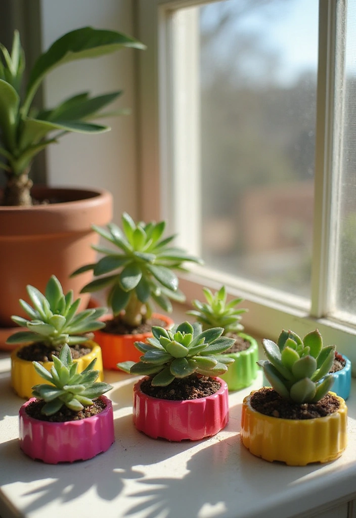 25 DIY Garden Ideas to Elevate Your Outdoor Decor - 12. Bottle Cap Planters
