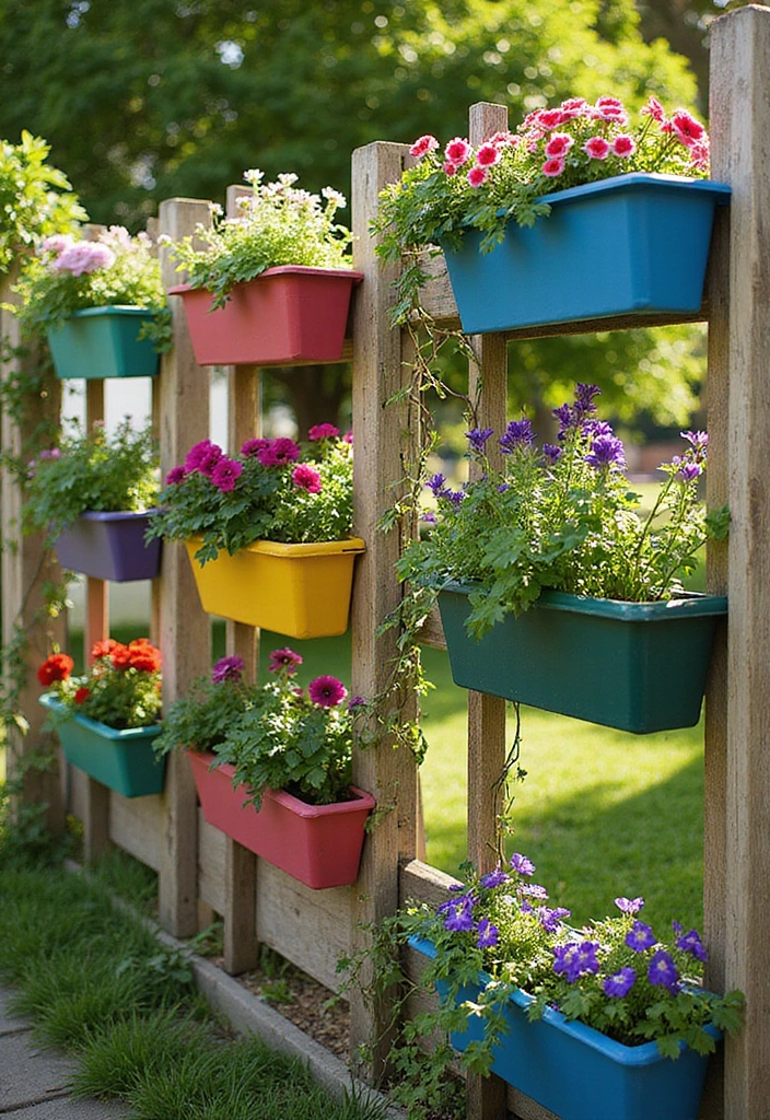 25 DIY Garden Ideas to Elevate Your Outdoor Decor - 13. Fence Garden Boxes
