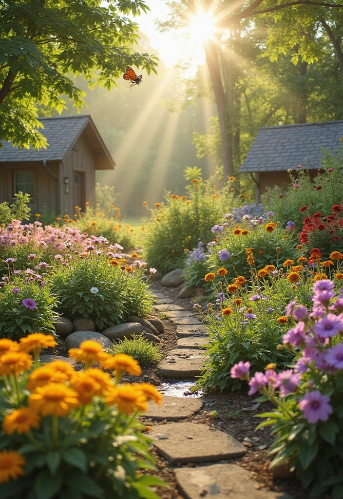 25 Front Garden Ideas for a Sustainable Touch - 6. Pollinator Gardens