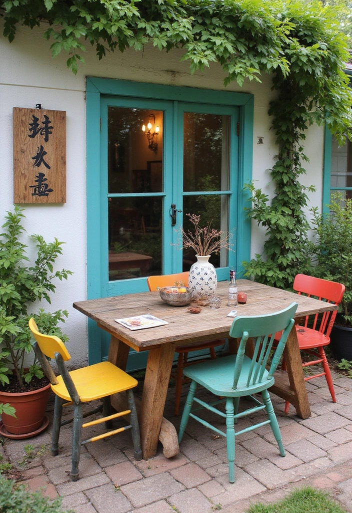 25 Outdoor Living Design Backyard Ideas - 12. Upcycled Furniture