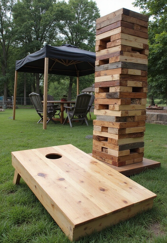 25 Outdoor Living Design Backyard Ideas - 14. Outdoor Game Area