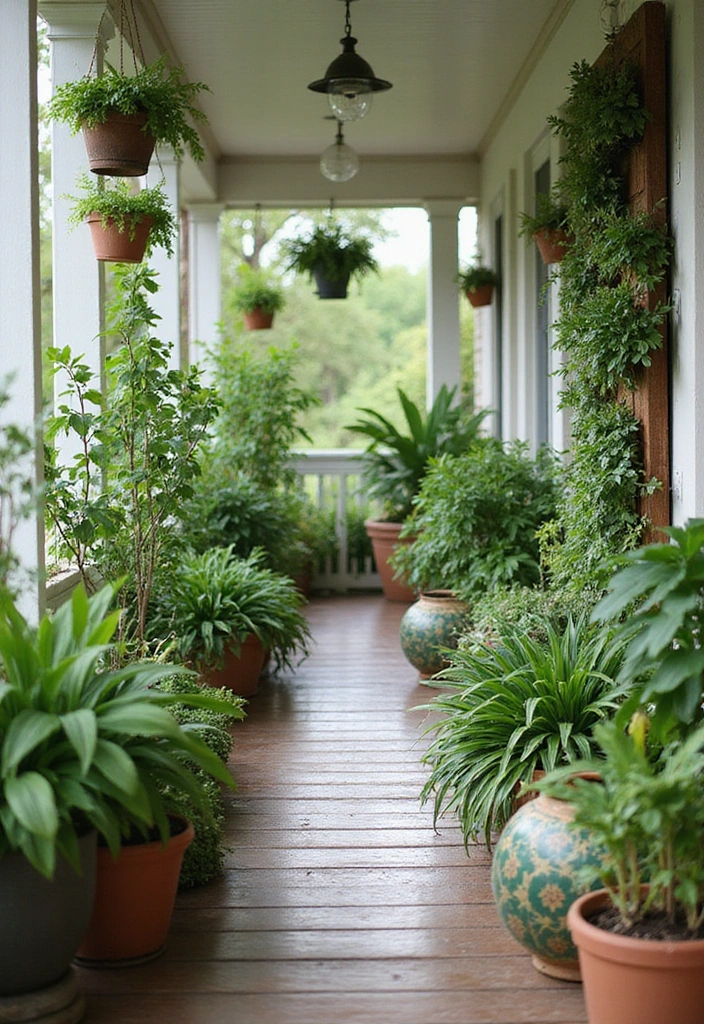 25 Porch Decorating Ideas to Enhance Your Outdoor Living - 13. Greenery Galore