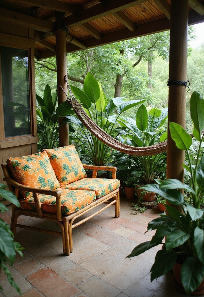 25 Porch Decorating Ideas to Enhance Your Outdoor Living - 4. Tropical Oasis