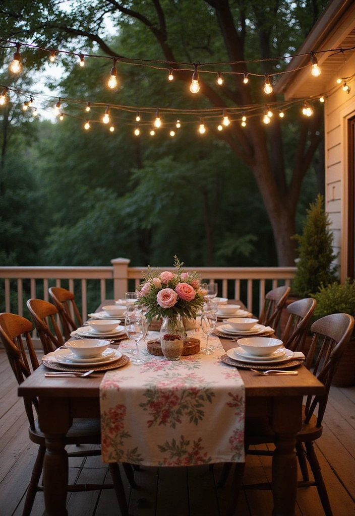 25 Porch Decorating Ideas to Enhance Your Outdoor Living - 5. Elegant Outdoor Dining Space