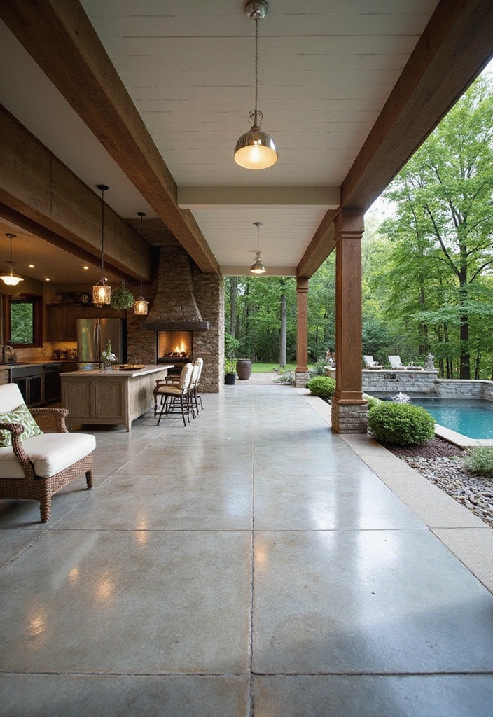25 Stylish Concrete Patio Ideas for Small Outdoor Spaces - 21. Expanded Living Space