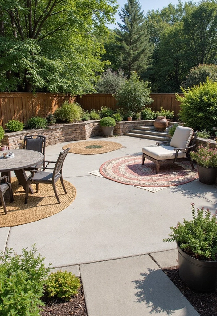 25 Stylish Concrete Patio Ideas for Small Outdoor Spaces - 7. Multi-functional Space