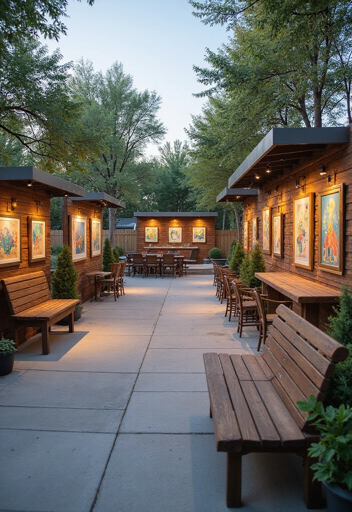 26 Arizona Room Ideas for Outdoor Living - 10. Artistic Outdoor Gallery