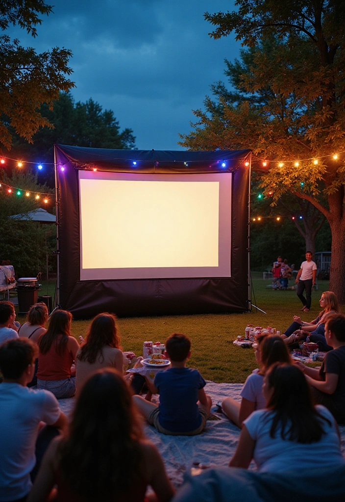 26 Arizona Room Ideas for Outdoor Living - 11. Vibrant Outdoor Movie Night