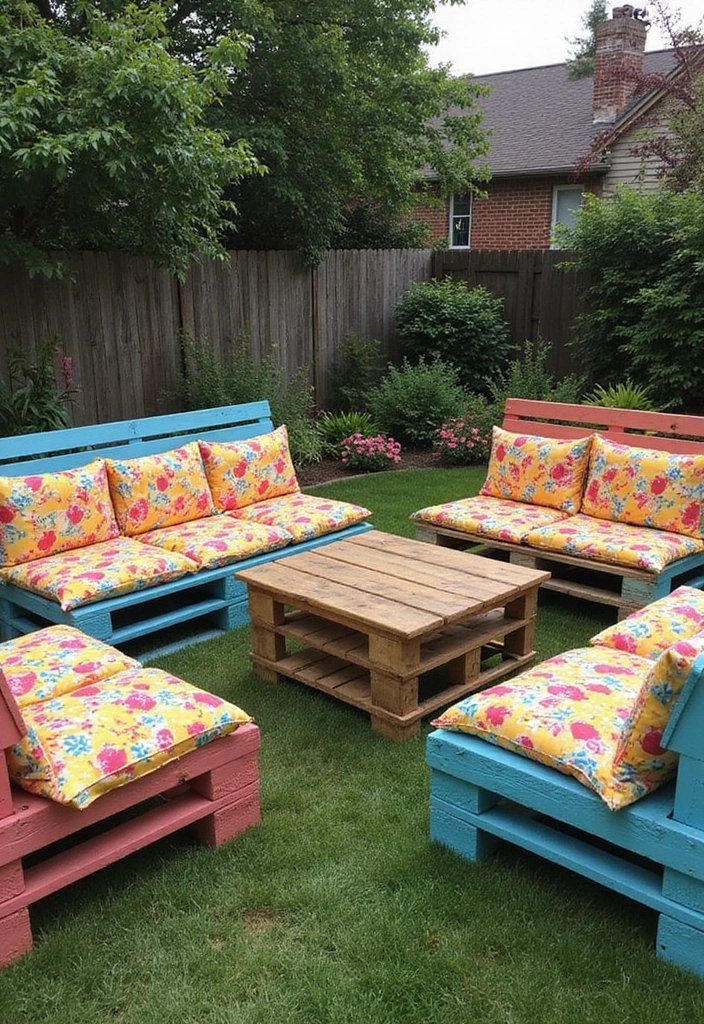 26 Backyard Ideas On A Budget - 1. Cozy Pallet Seating