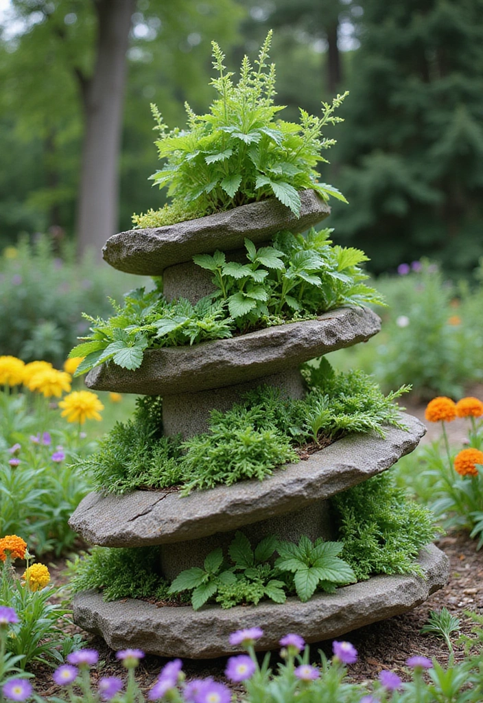 26 Backyard Ideas On A Budget - 11. Herb Spiral