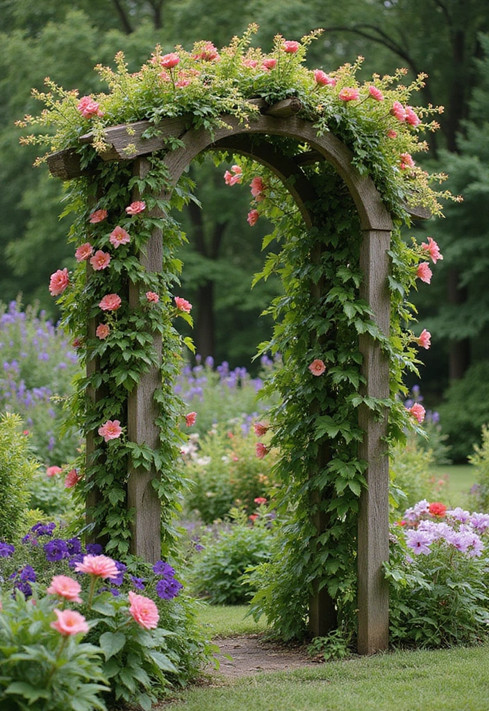 26 Backyard Ideas On A Budget - 12. Trellis for Climbing Plants