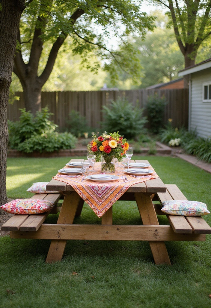 26 Backyard Ideas On A Budget - 13. Picnic Area Setup