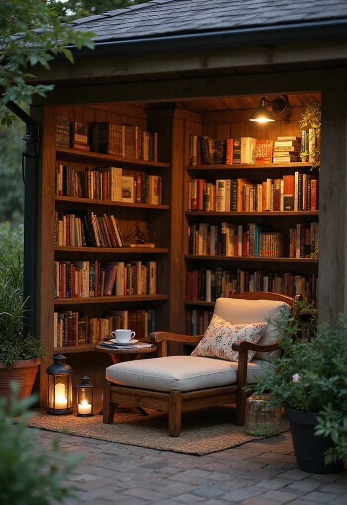26 Carport Decorating Ideas for Your Outdoor Living Space - 10. Relaxing Reading Nook