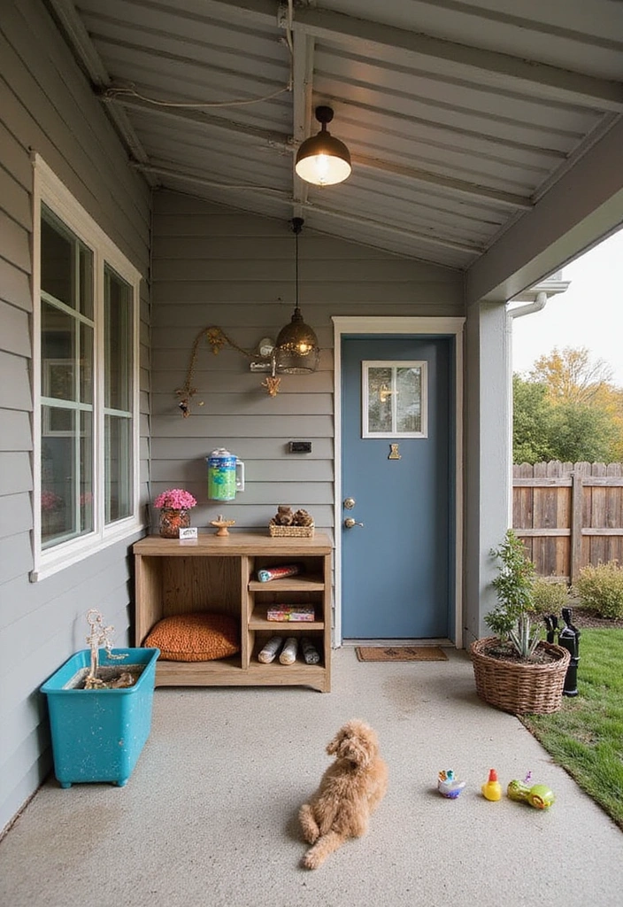 26 Carport Decorating Ideas for Your Outdoor Living Space - 13. Inviting Pet Area