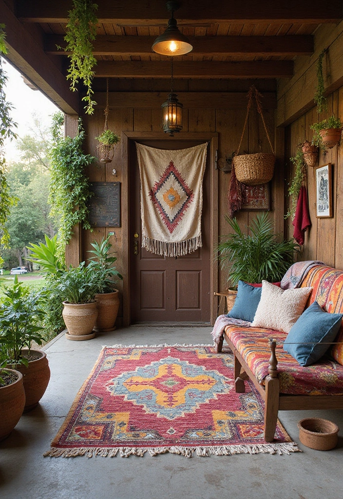 26 Carport Decorating Ideas for Your Outdoor Living Space - 24. Bohemian Vibes