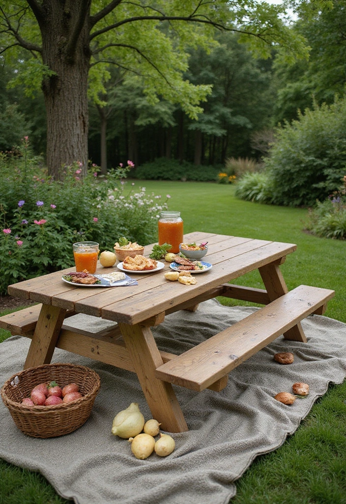 26 Eco-Friendly Patio Ideas for Inspiring Outdoor Living - 18. Outdoor Picnic Area