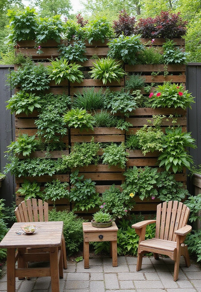 26 Eco-Friendly Patio Ideas for Inspiring Outdoor Living - 2. Vertical Garden Wall
