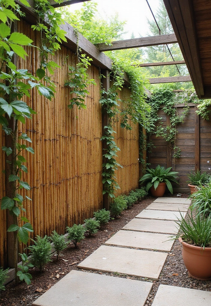 26 Eco-Friendly Patio Ideas for Inspiring Outdoor Living - 21. Sustainable Fencing Solutions
