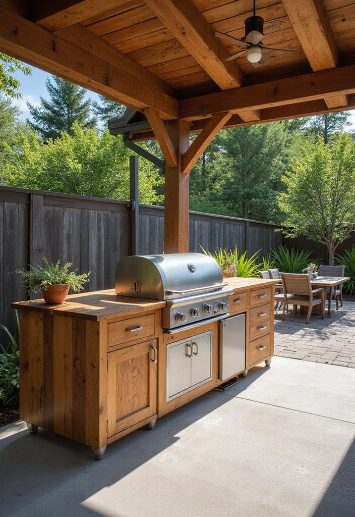 26 Eco-Friendly Patio Ideas for Inspiring Outdoor Living - 24. Outdoor Kitchen Area