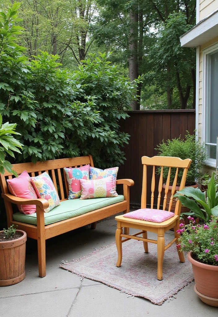 26 Eco-Friendly Patio Ideas for Inspiring Outdoor Living - 6. Upcycled Furniture