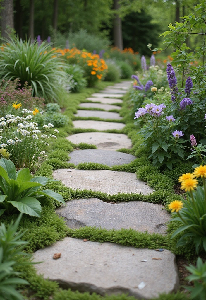 26 Eco-Friendly Patio Ideas for Inspiring Outdoor Living - 7. Natural Stone Pathways