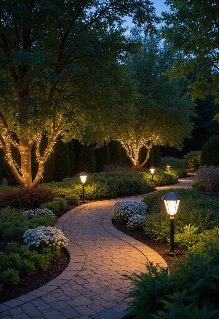 26 Eco-Friendly Patio Ideas for Inspiring Outdoor Living - 9. Garden Lighting Features