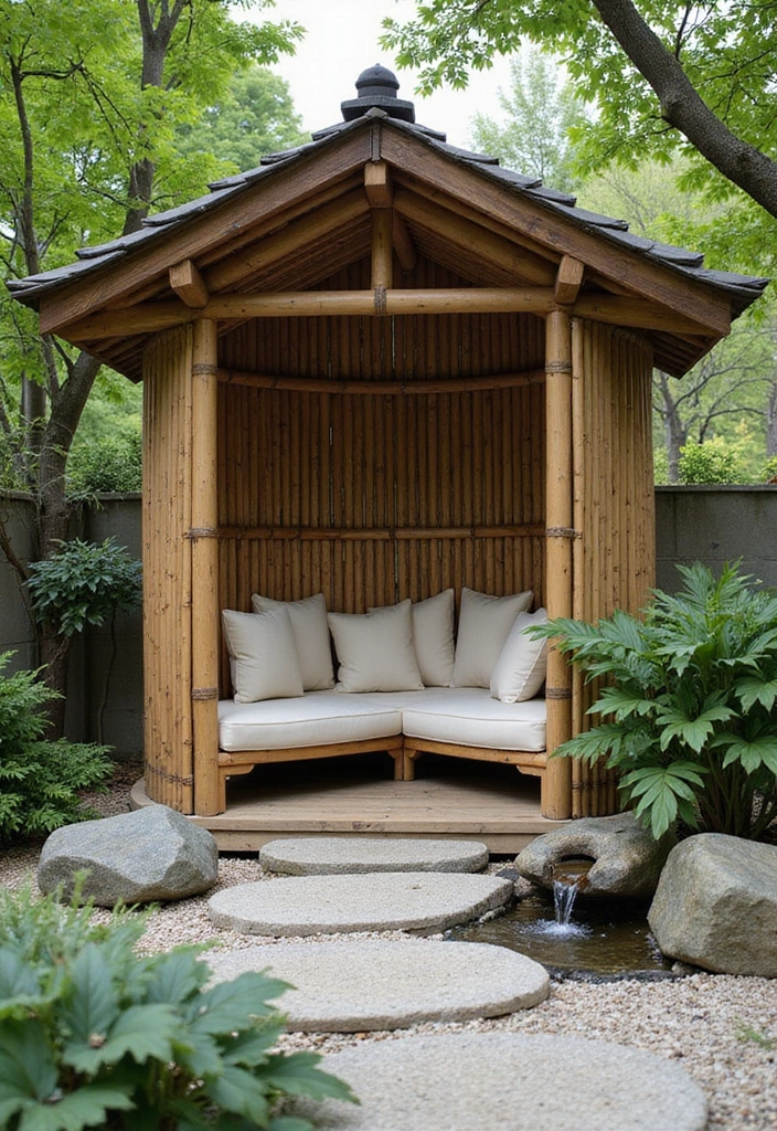 26 Gazebo Ideas for Your Backyard - 13. Zen Garden Gazebo