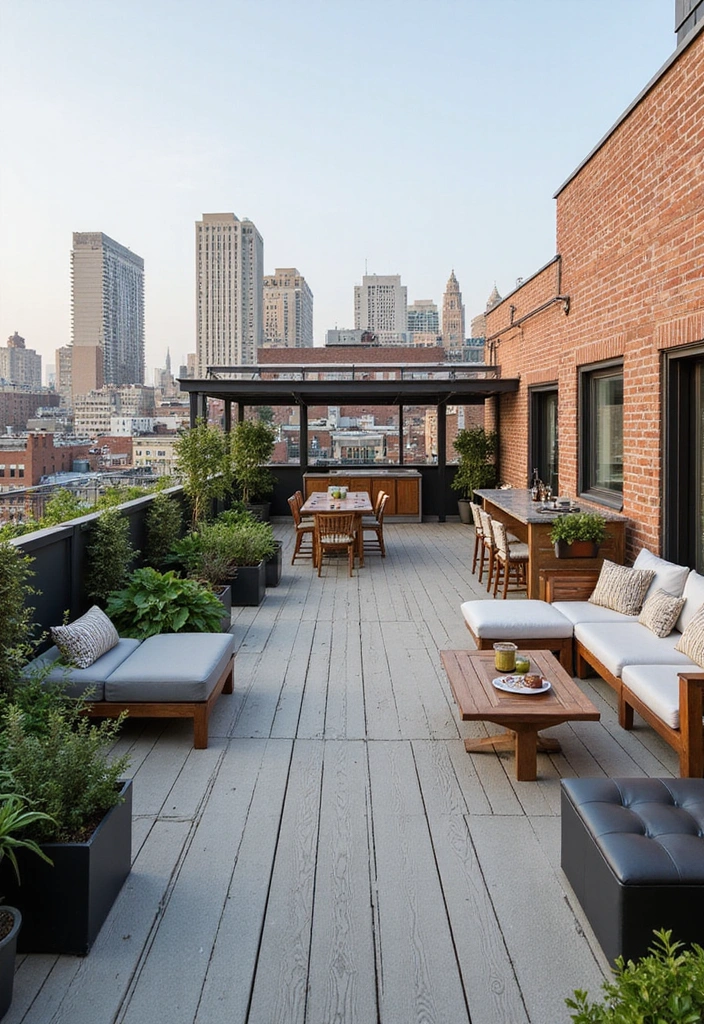 26 Roof Top Design Ideas for Outdoor Living - 15. Multi-Functional Space