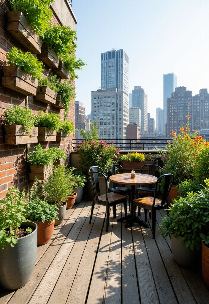 26 Roof Top Design Ideas for Outdoor Living - 2. Urban Garden Oasis