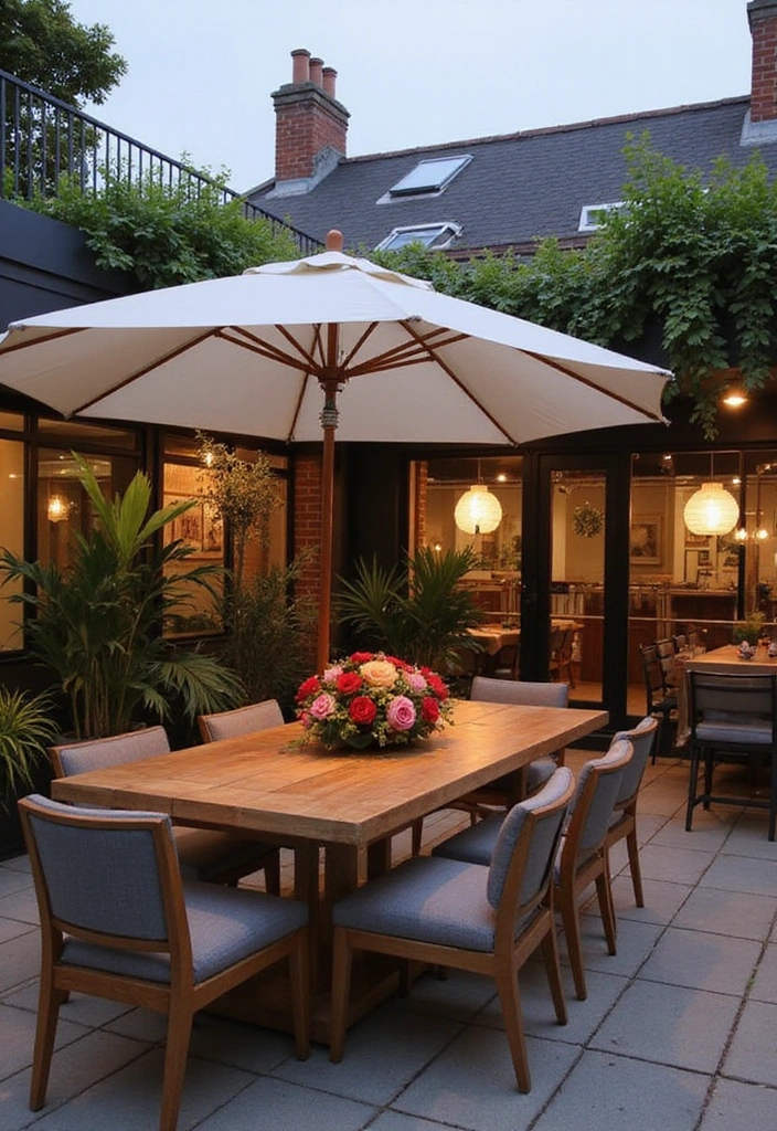 26 Roof Top Design Ideas for Outdoor Living - 3. Chic Outdoor Dining