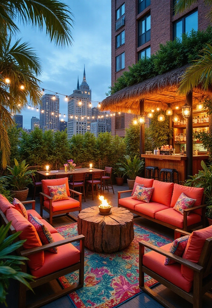 26 Roof Top Design Ideas for Outdoor Living - 7. Tropical Paradise