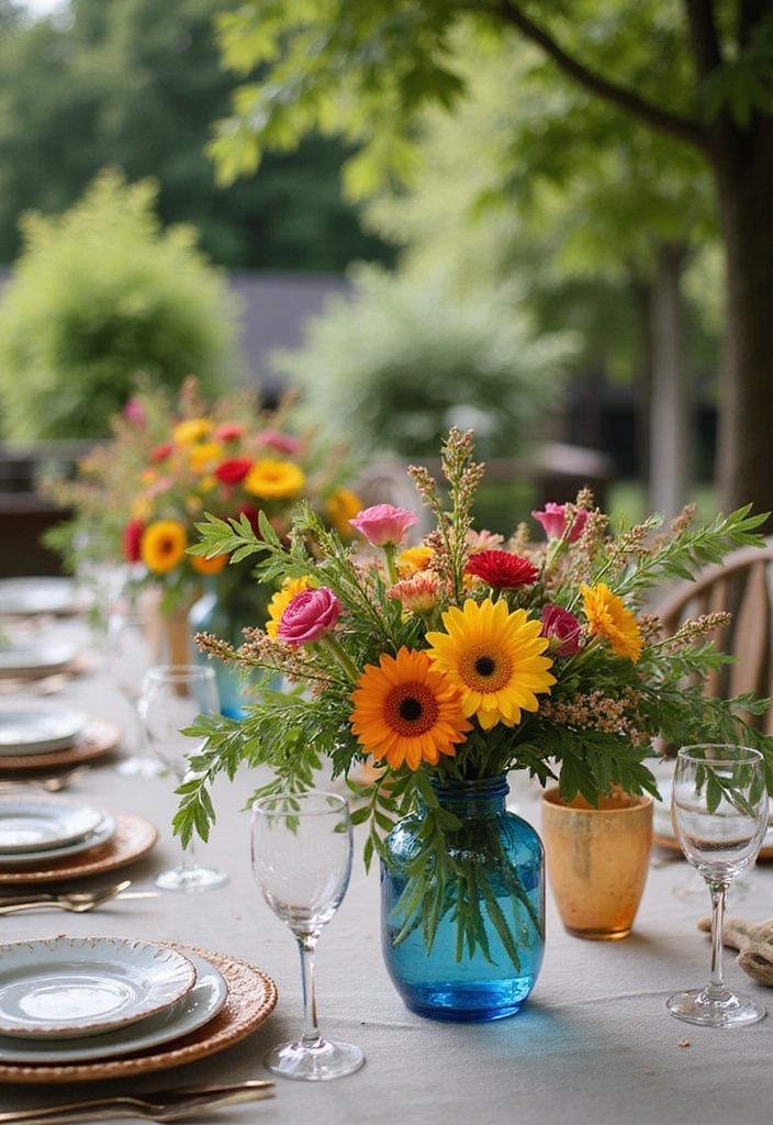 27 Backyard Party Ideas for Unforgettable Outdoor Living - 11. Beautiful Flower Arrangements