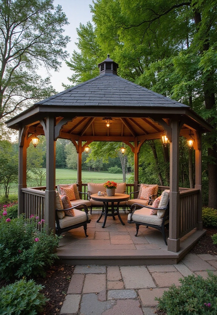 27 Bloxburg Backyard Ideas for Stunning Outdoor Living Spaces - 11. Charming Gazebo Retreat