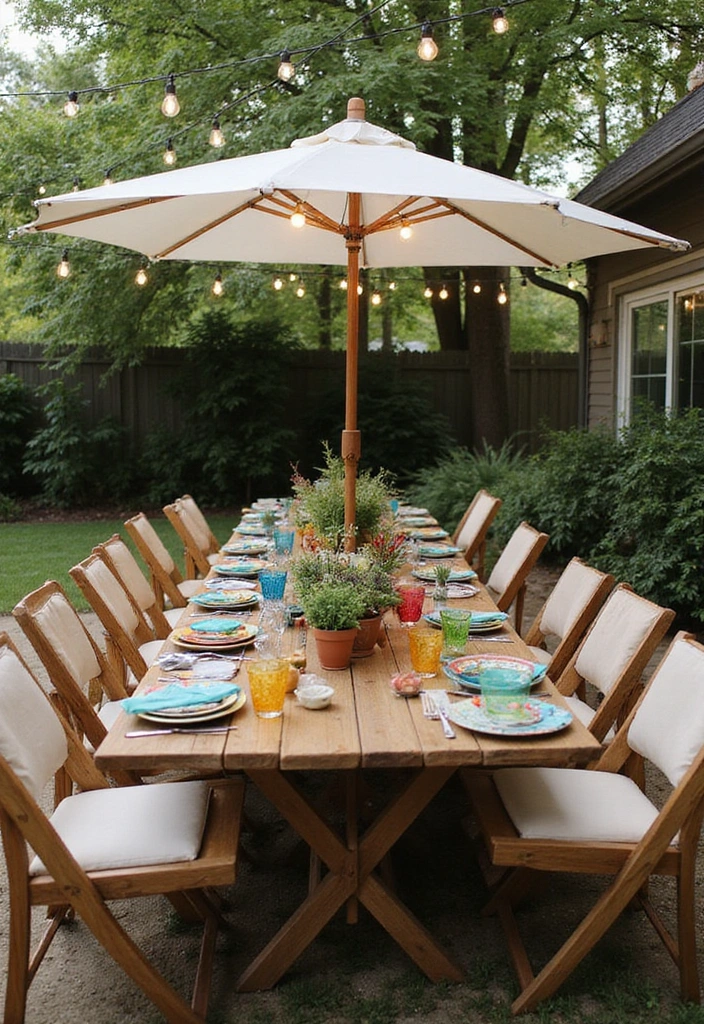 27 Bloxburg Backyard Ideas for Stunning Outdoor Living Spaces - 3. Stylish Outdoor Dining Space