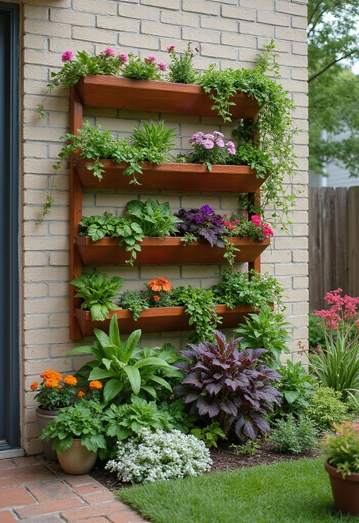 27 Bloxburg Backyard Ideas for Stunning Outdoor Living Spaces - 7. Vibrant Vertical Garden