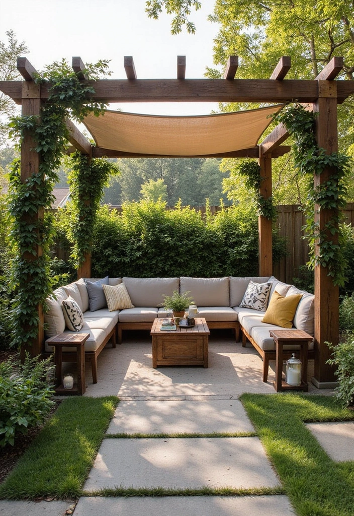 27 Eco-Friendly Backyard Ideas for Outdoor Living - 15. Sustainable Pergolas and Shade Structures