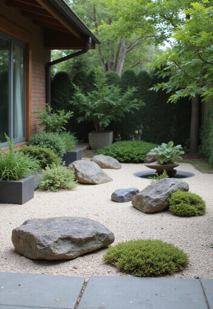 27 Front Patio Ideas: Elevate Your Outdoor Living Space - 12. Zen Garden Patio