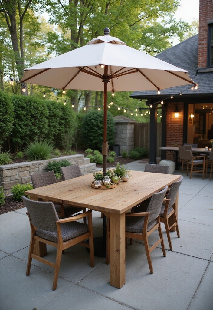 27 Front Patio Ideas: Elevate Your Outdoor Living Space - 5. Elegant Outdoor Dining Area
