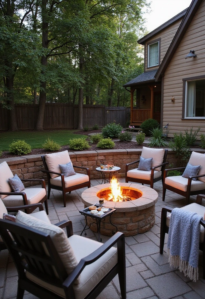 27 Front Patio Ideas: Elevate Your Outdoor Living Space - 6. Cozy Fire Pit Seating