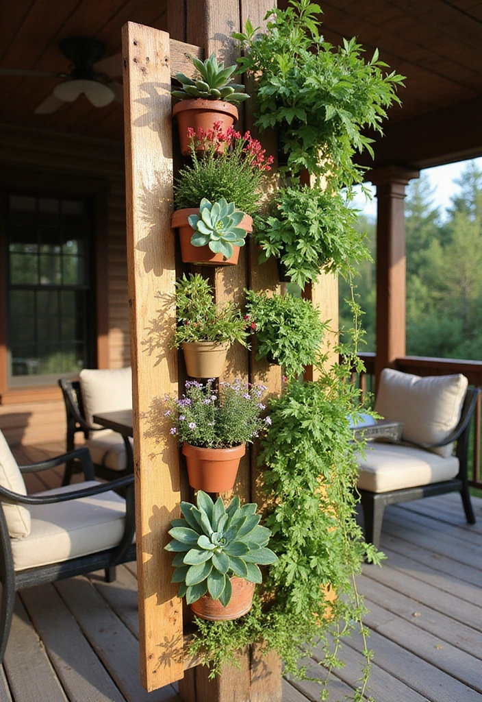 27 Front Porch Landscaping Ideas - 1. Vertical Wall Gardens